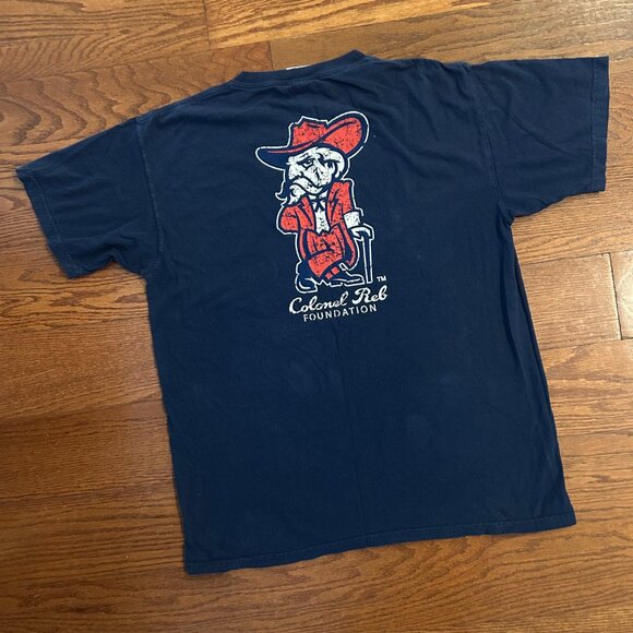 Ole Miss Colonel Reb Comfort Colors Tee T-Shirt Size Large Collegiate - Picture 12 of 14